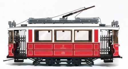 OC53010; Tram Istanbul voor spoor G; spoor G; modelbouw tram OcCre; Occre modelbouw; modelbouw; nederlandse bouwbeschrijving; m