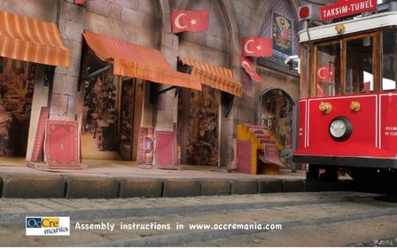 Diorama op schaal 1:22,5 voor de Istanbul tram; diorama; OC53010D; spoor G; modelbouw tram OcCre; Occre modelbouw; modelbouw; n