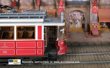 Diorama op schaal 1:22,5 voor de Istanbul tram; diorama; OC53010D; spoor G; modelbouw tram OcCre; Occre modelbouw; modelbouw; n