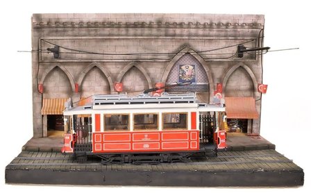 Diorama op schaal 1:22,5 voor de Istanbul tram; diorama; OC53010D; spoor G; modelbouw tram OcCre; Occre modelbouw; modelbouw; n