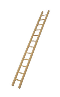 invoegen koelkast Versterken Houten ladder 300 mm - www.hobby-en-modelbouw.nl
