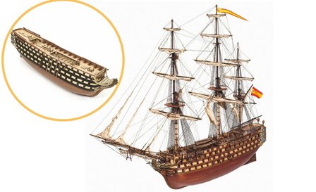 Sant&iacute;sima Trinidad; OC15800; Occre; Modelbouw schepen; Modelbouw; OcCre; Nederlandse bouwbeschrijving; 15800; modelbouw;