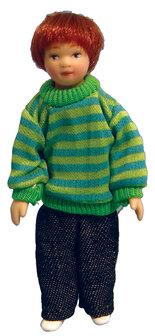 Modern jochie gekleed in een sweater