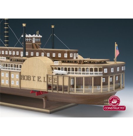 Mississippi Steamboat Robert E. Lee; houten modelbouw; CONSTRUCTO; modelbouw boot; schaal 1op150; schaal 1:150; radarboot; stea