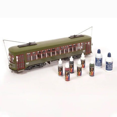 modelbouw schepen; OcCre; Occre modelbouw; modelbouw;  hobby en modelbouw; Verfpakket voor de New Orleans Streetcar 