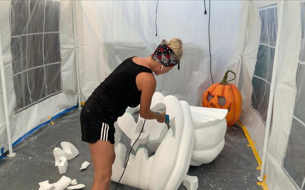 Industri&euml;le piepschuimsnijder