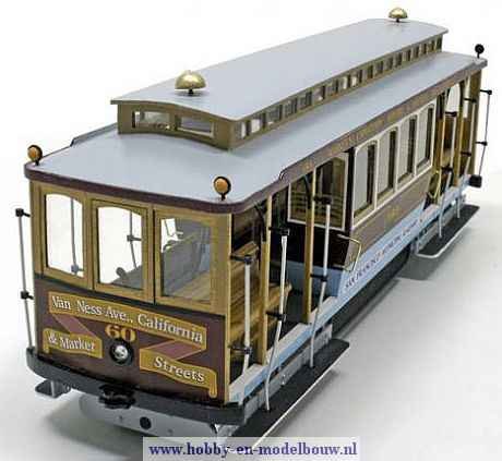San Fransisco kabel tramwagen voor spoor G; 53007; San Francisco; spoor G; modelbouw tram OcCre; Occre modelbouw; modelbouw; ne