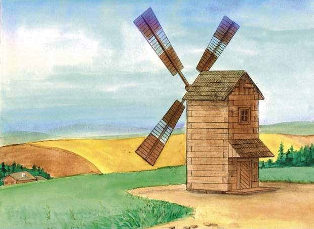 hobby en modelbouw; Windmolen; W15; Walachia; houten speelgoed, houten modelbouw, schaal 1:32; 1:32; modelbouw;