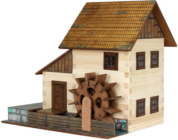 hobby en modelbouw; Watermolen; W16; Walachia; houten speelgoed, houten modelbouw, schaal 1:32; 1:32; modelbouw;