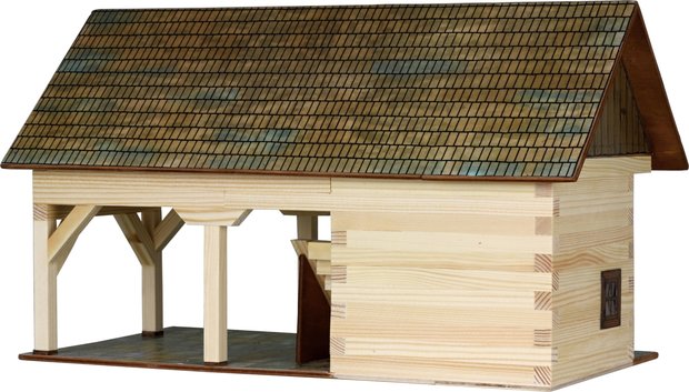 hobby en modelbouw; Schuur; W17; Walachia; houten speelgoed, houten modelbouw, schaal 1:32; 1:32; modelbouw;