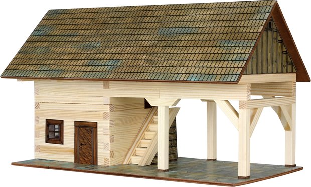 hobby en modelbouw; Schuur; W17; Walachia; houten speelgoed, houten modelbouw, schaal 1:32; 1:32; modelbouw;