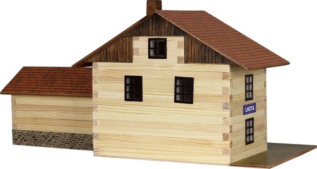 hobby en modelbouw; Treinstation; W36; Walachia; houten speelgoed, houten modelbouw, schaal 1:32; 1:32; modelbouw;