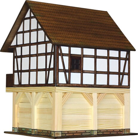 hobby en modelbouw; Betimmerde graanopslag; W37; Walachia; houten speelgoed, houten modelbouw, schaal 1:32; 1:32; modelbouw;