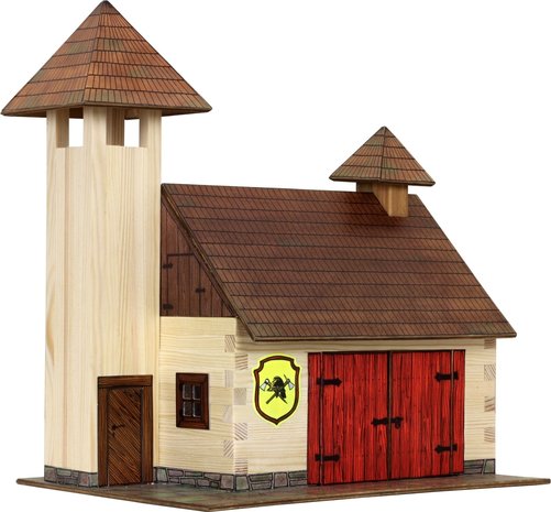 hobby en modelbouw; Brandweerstation; W41; Walachia; houten speelgoed, houten modelbouw, schaal 1:32; 1:32; modelbouw;