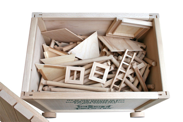 Hobby en modelbouw; Variobox 450 stukjes (Vario+XL+Forte}; W24; Walachia; houten speelgoed, houten modelbouw, schaal 1:32; 1:32