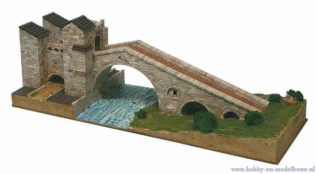 Camprodón bridge; Aedes Ars; 1201; miniatuur bruggen; modelbouw bruggen; echte steentjes; keramische steentjes; kleine b