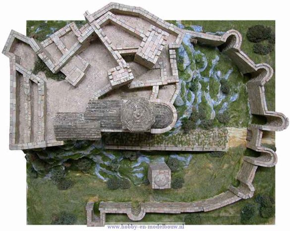 Aedes Ars; 1007; miniatuur kastelen; modelbouw kastelen;  miniatuur burchten; modelbouw burchten; echte steentjes; keramische s