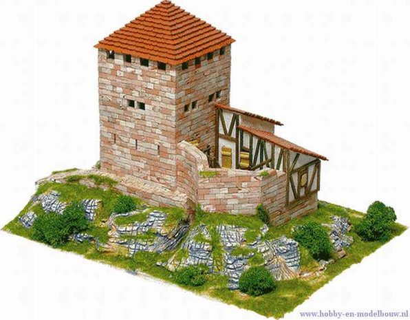 Aedes Ars; 1052; miniatuur kastelen; modelbouw kastelen;  miniatuur burchten; modelbouw burchten; echte steentjes; keramische s