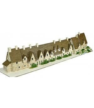 Aedes Ars; AE1601; Bibury Arlington row; miniatuur diarama; modelbouw diarama;  miniatuur burchten; modelbouw burchten; echte s