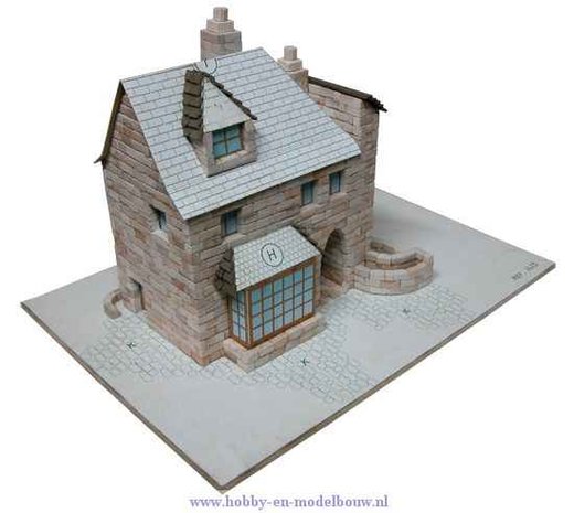 Aedes Ars; AE1413; English house; miniatuur diarama; modelbouw diarama;  miniatuur burchten; modelbouw burchten; echte steentje