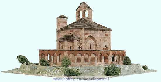 Aedes Ars; AE1106;Eunate church; miniatuur diarama; modelbouw diarama;  miniatuur burchten; modelbouw burchten; echte steentjes