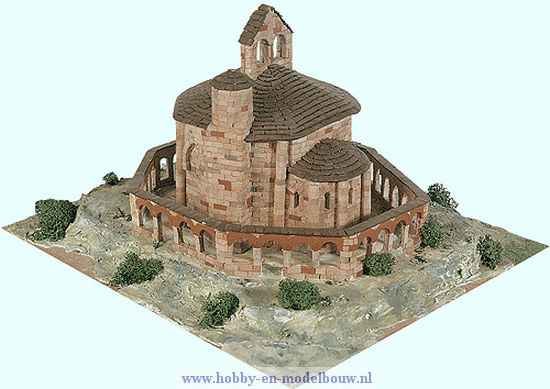 Aedes Ars; AE1106;Eunate church; miniatuur diarama; modelbouw diarama;  miniatuur burchten; modelbouw burchten; echte steentjes