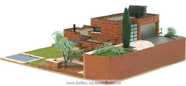 Domus Kits; 40602;Rocafort; schaal 1:87;echte steentjes; keramische steentjes; kleine baksteentjes; miniatuur baksteentjes; mod