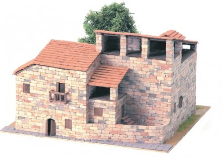 Domus Kits; 40040; Rustica 6; schaal 1:100; 1op100; modelbouw bruggen;  miniatuur brug; modelbouw brug; echte steentjes; kerami