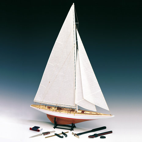 Bouwtekening; bouwtekeningen; Rainbow U.S. Defender 1934; houten modelbouw; amati; AMATI; modelbouw boot; schaal 1op35; schaal 