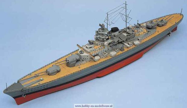 Slagschip Bismarck; Bismarck; Aeronaut; modelbouw boten hout; modelbouw schepen binnenvaart; modelbouw schepen; modelbouw schep
