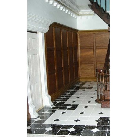 Decoratieve keramische tegels, 19*19*2  mm, zwart/wit