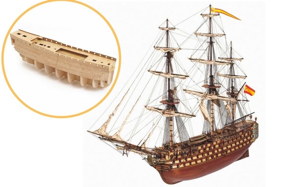Santísima Trinidad; OC15800; Occre; Modelbouw schepen; Modelbouw; OcCre; Nederlandse bouwbeschrijving; 15800; modelbouw; OcCre