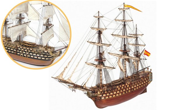 Santísima Trinidad; OC15800; Occre; Modelbouw schepen; Modelbouw; OcCre; Nederlandse bouwbeschrijving; 15800; modelbouw; OcCre