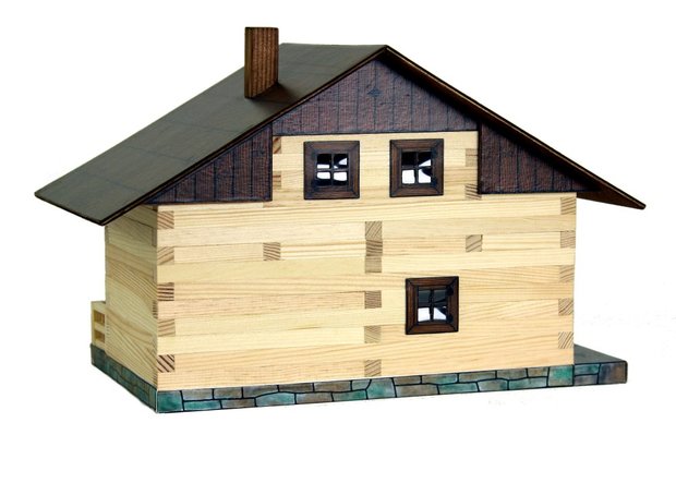 hobby en modelbouw; Alpenhuis; W43; Walachia; houten speelgoed, houten modelbouw, schaal 1:32; 1:32; modelbouw;