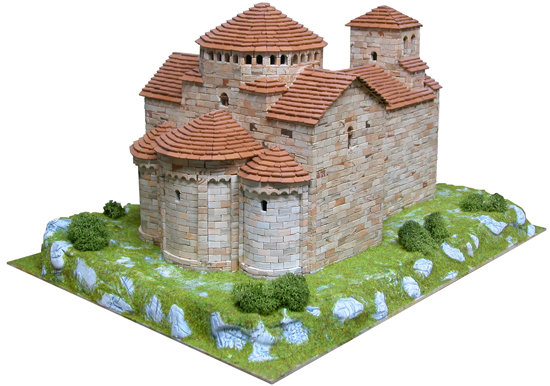 Sant Jaume de Frontanya church; Aedes Ars; AE1101; miniatuur diorama; modelbouw diorama;  miniatuur burchten; modelbouw burchte