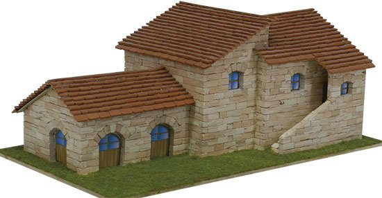Aedes Ars; AE1419; Toscaanse villa; miniatuur diarama; modelbouw diarama;  miniatuur burchten; modelbouw burchten; echte steent