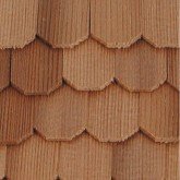 Cederhouten dakpannen, zeshoekig, schaal 1op24