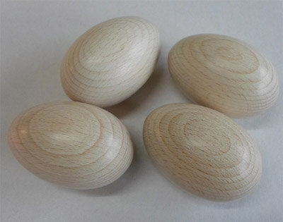 Houten eieren ca. 60 x 40 mm