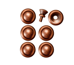 Bronzen ronde deurknop met sierplaatje