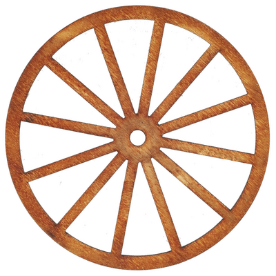 Houten koetswielen, met 12 spaken