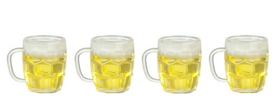 4 volle bierpullen