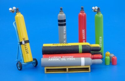 Zuurstof- en gasflessen