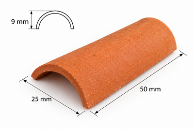 Aedes Ars Arabische dakpannen / nokvorsten 50 × 25 × 9 mm – schaal 1:10