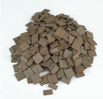 Donkerbruine dak- of straattegels 11 × 6 × 1,5 mm