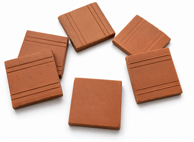 Rode keramische plavuizen – 30 × 30 × 4 mm