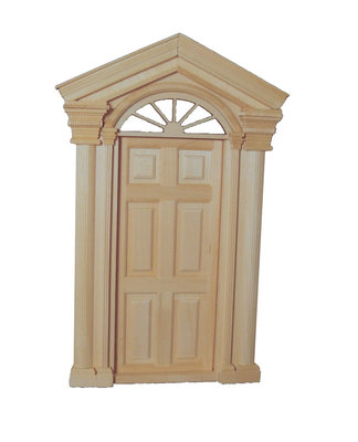 Luxe blank houten brede buitendeur