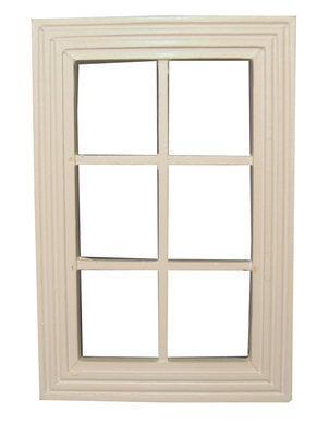 Wit raamkozijn met 6 ramen