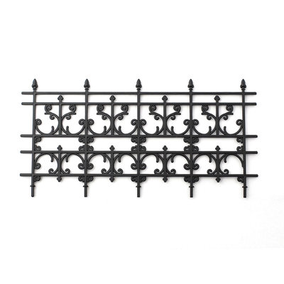 Zwart plastic railing 180 mm