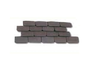 Dak- of straattegels klein 11*6*1 mm, BRUIN
