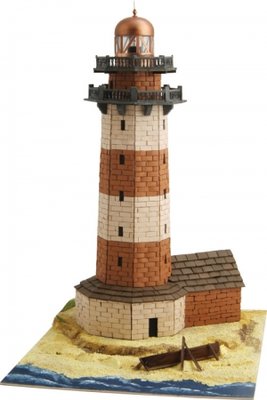 Faro van echte baksteentjes, schaal 1:87